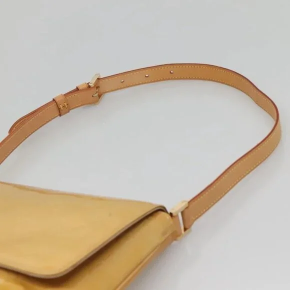 LOUIS VUITTON Monogram Vernis Thompson Street Bag Beige M91301 LV Auth ep10819